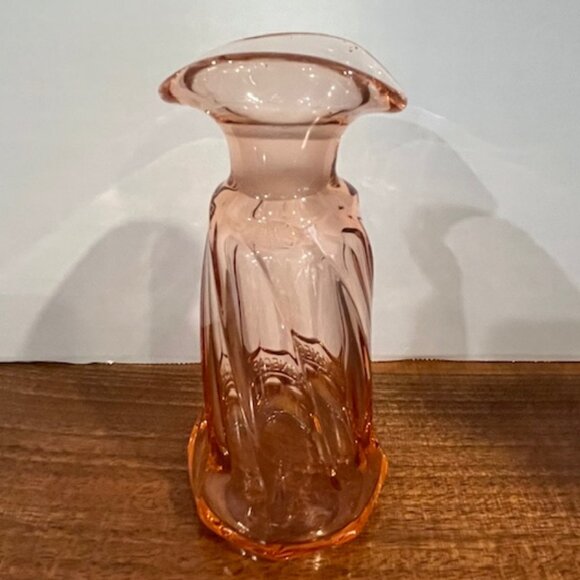 Heisey Glass Pink Flamingo Twist Oil Vinegar Cruet Bottle - Picture 3 of 8